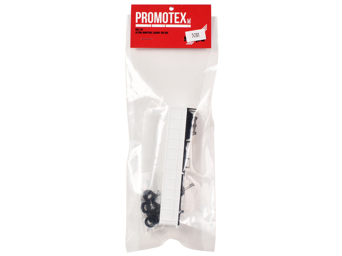 36ft Gravel Trailer White 1/87 (HO) Plastic Model by Promotex