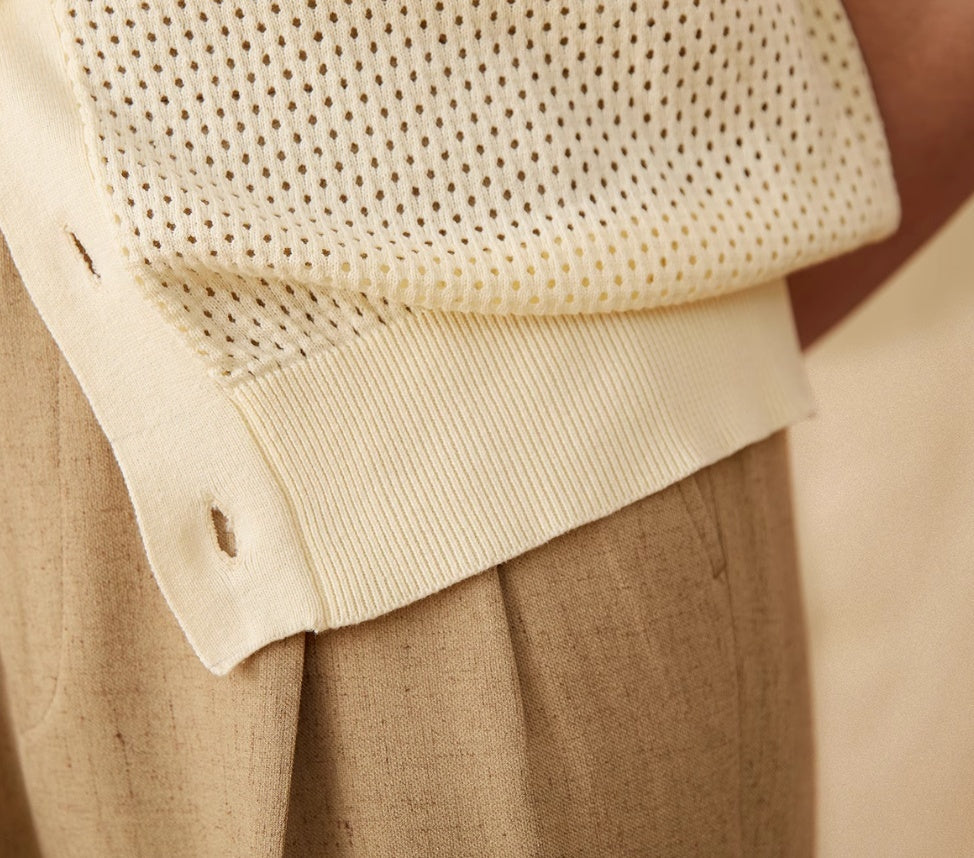 Refreshing Vacation Casual Pure Cotton Hollow Short Sleeve