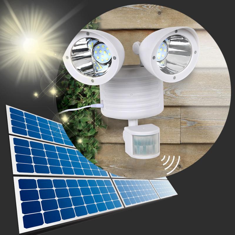 Dual-Head Solar Sensor Spotlight