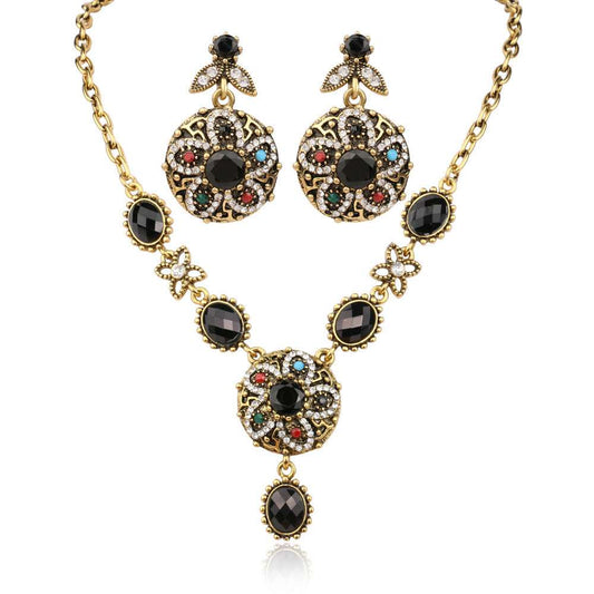 Vintage necklace earrings jewelry set