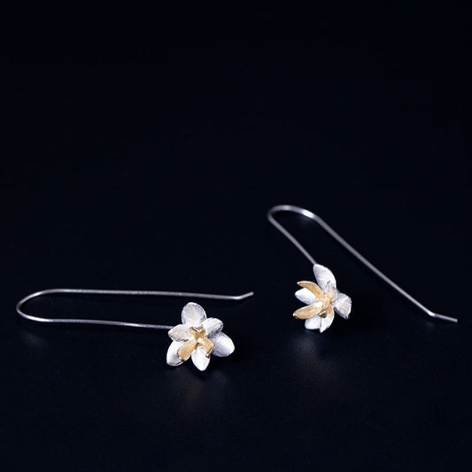 Chinese style s925 flower earrings