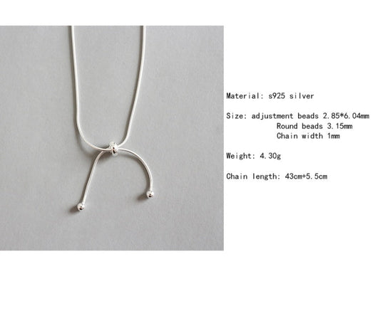 S925 sterling silver female necklace