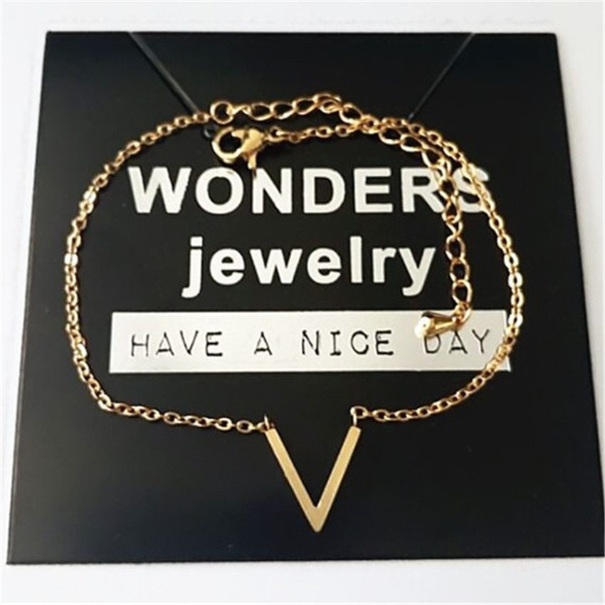 V Bracelets For Women Stainless Steel Chain