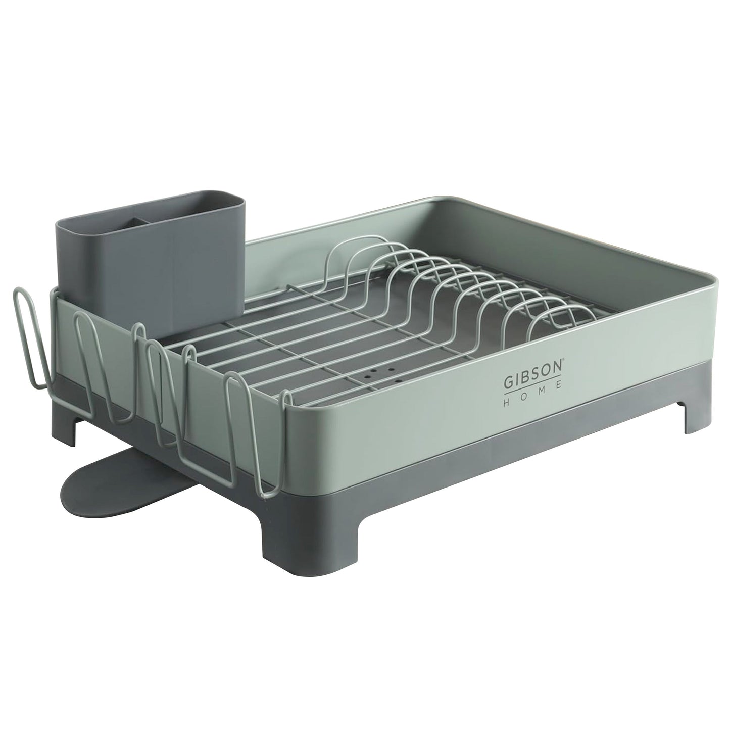 Gibson Home Nestcraft Galvanized Steel Dish Rack in Green