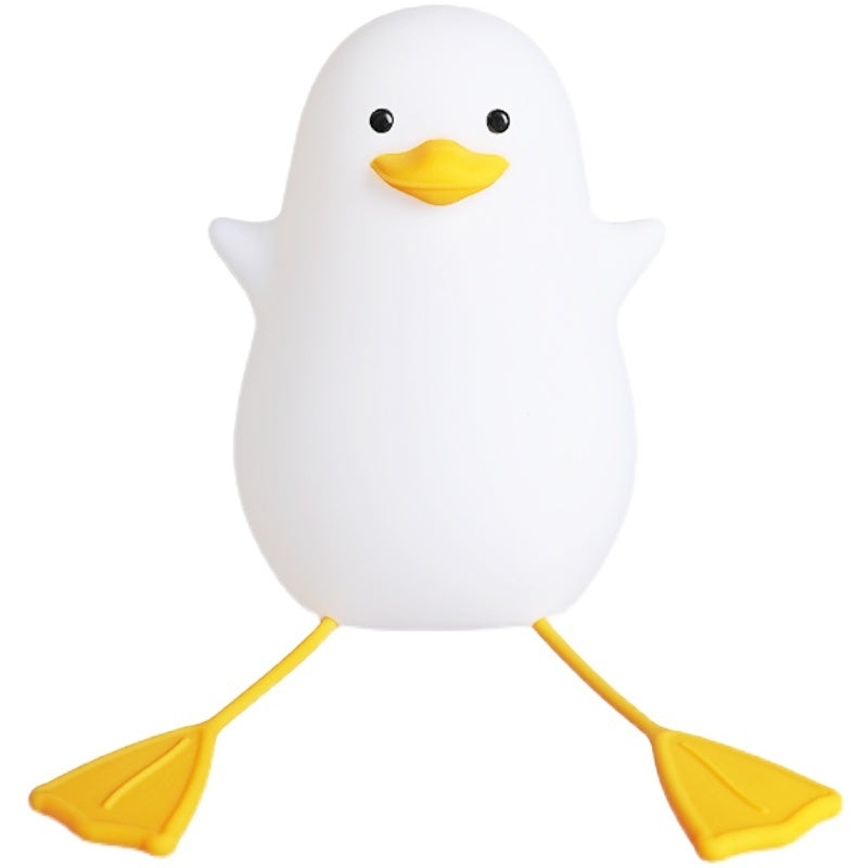 Rechargeable Gull Night Light - Creative Bedside Table Lamp, Cute Silicone Bird Desk Light, Gift for Her/Him