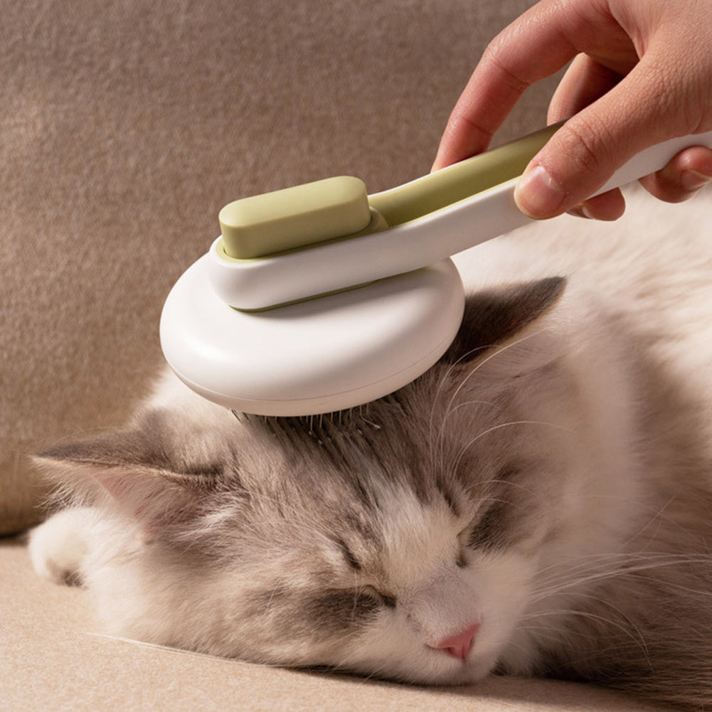 Pet Dog Cat Brush Grooming Tool Automatic Massage Comb Round Hair Brush For Cat Dog Pet Supplies