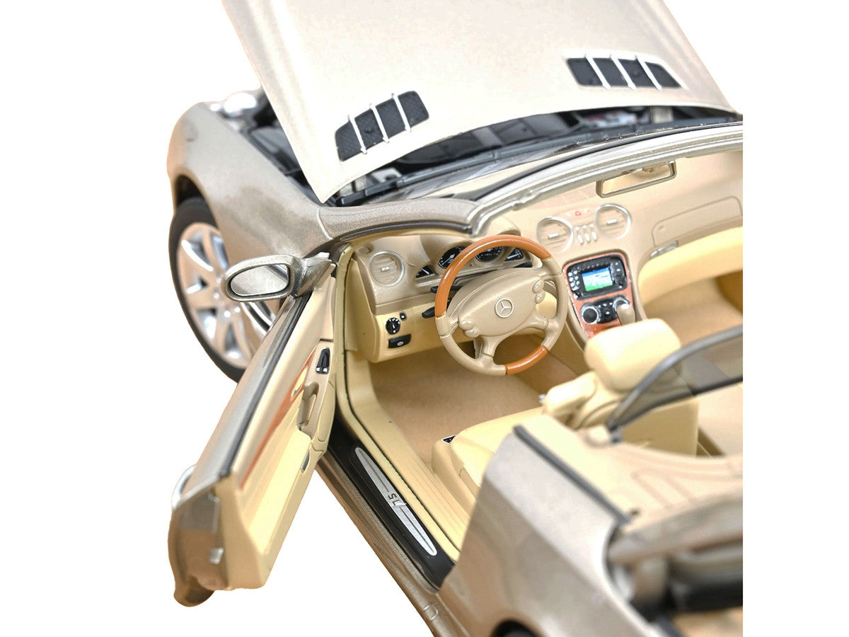 2003 Mercedes-Benz SL 500 Type R230 Travertine Beige Metallic 1/18 Diecast Model Car by Norev