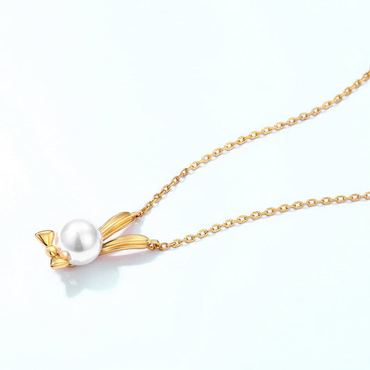 Ladies fashion rabbit s925 silver necklace
