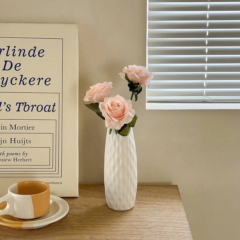 Tulip Vase Creative Living Room Flower Arrangement White Flower Device