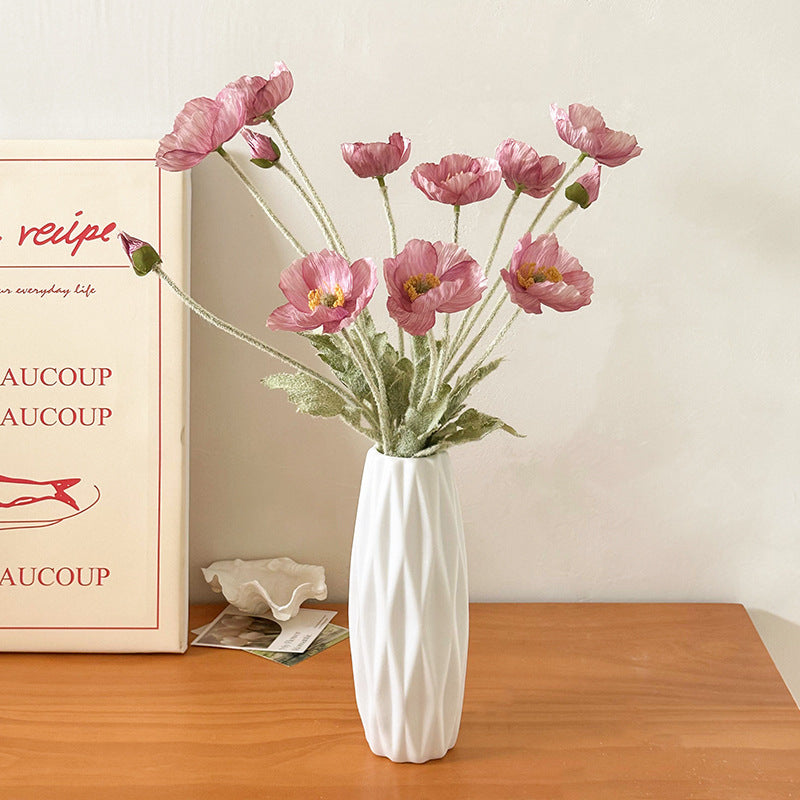 Tulip Vase Creative Living Room Flower Arrangement White Flower Device