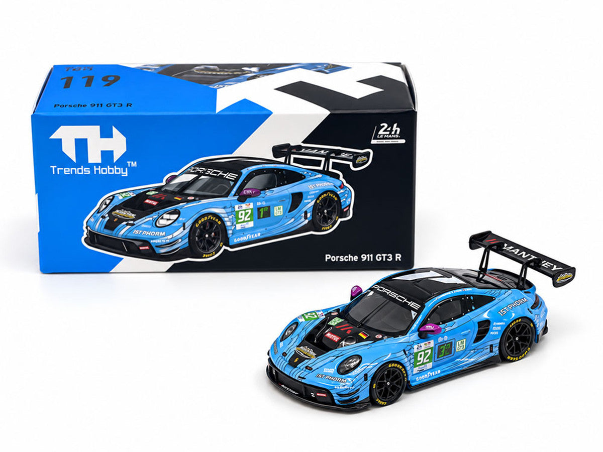 Porsche 911 GT3 R (992) #92 Ryan Hardwick - Richard Lietz - Riccardo Pera "Manthey 1st Phorm" LMGT3 Class Winner "24 Hours of Le Mans" (2025) 1/64 Diecast Model Car by Trends Hobby