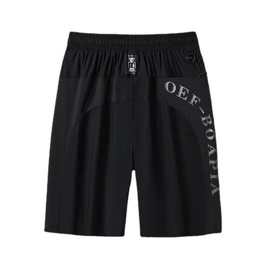 Ice Silk Shorts Men's Thin Loose Oversized Track Pants