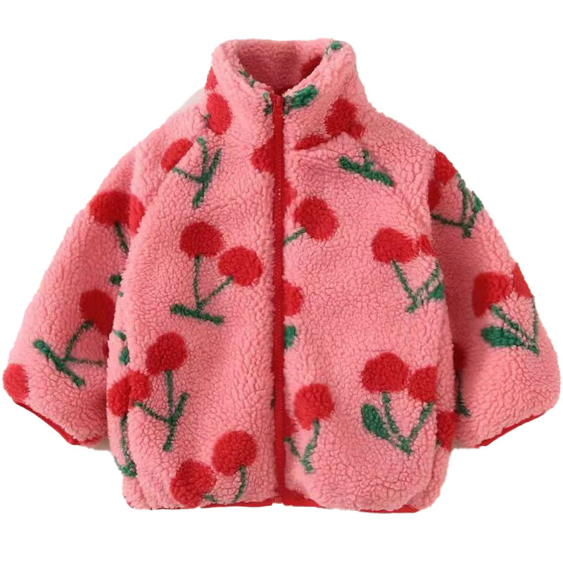 Girl Thickened Fleece Jacket For Kids
