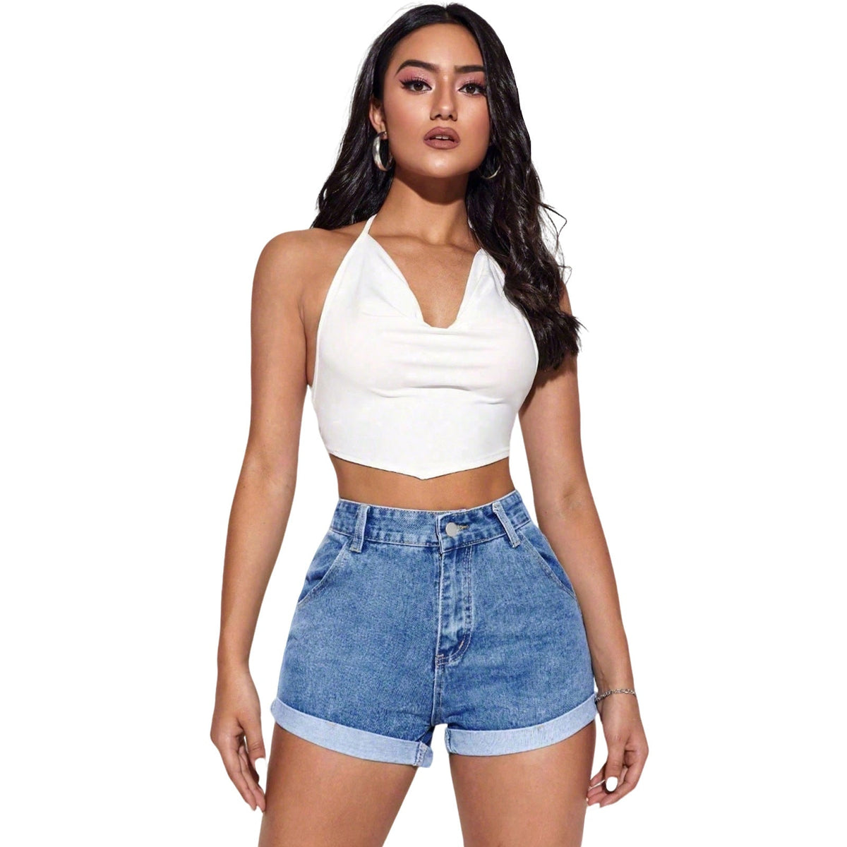 New 2026 Summer Wide-Leg Denim Shorts