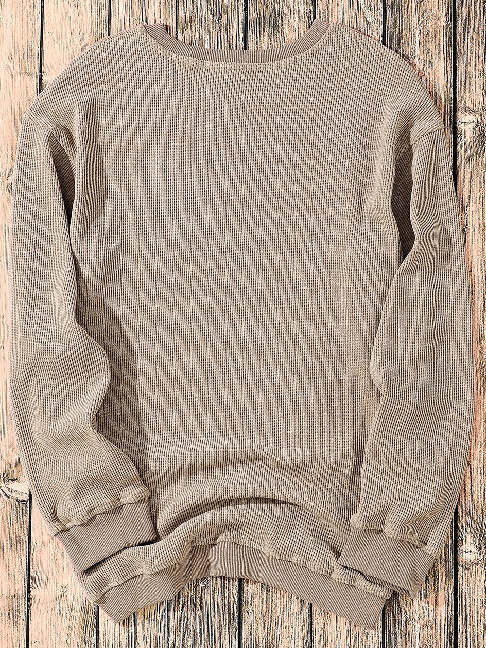 Women Sequin Candy Cane Round Neck Christmas Sweatshirt