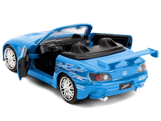 2001 Honda S2000 Convertible Blue with Graphics "Fast & Furious Remix - 25th Anniversary" Series 1/32 Diecast Model Car by Jada