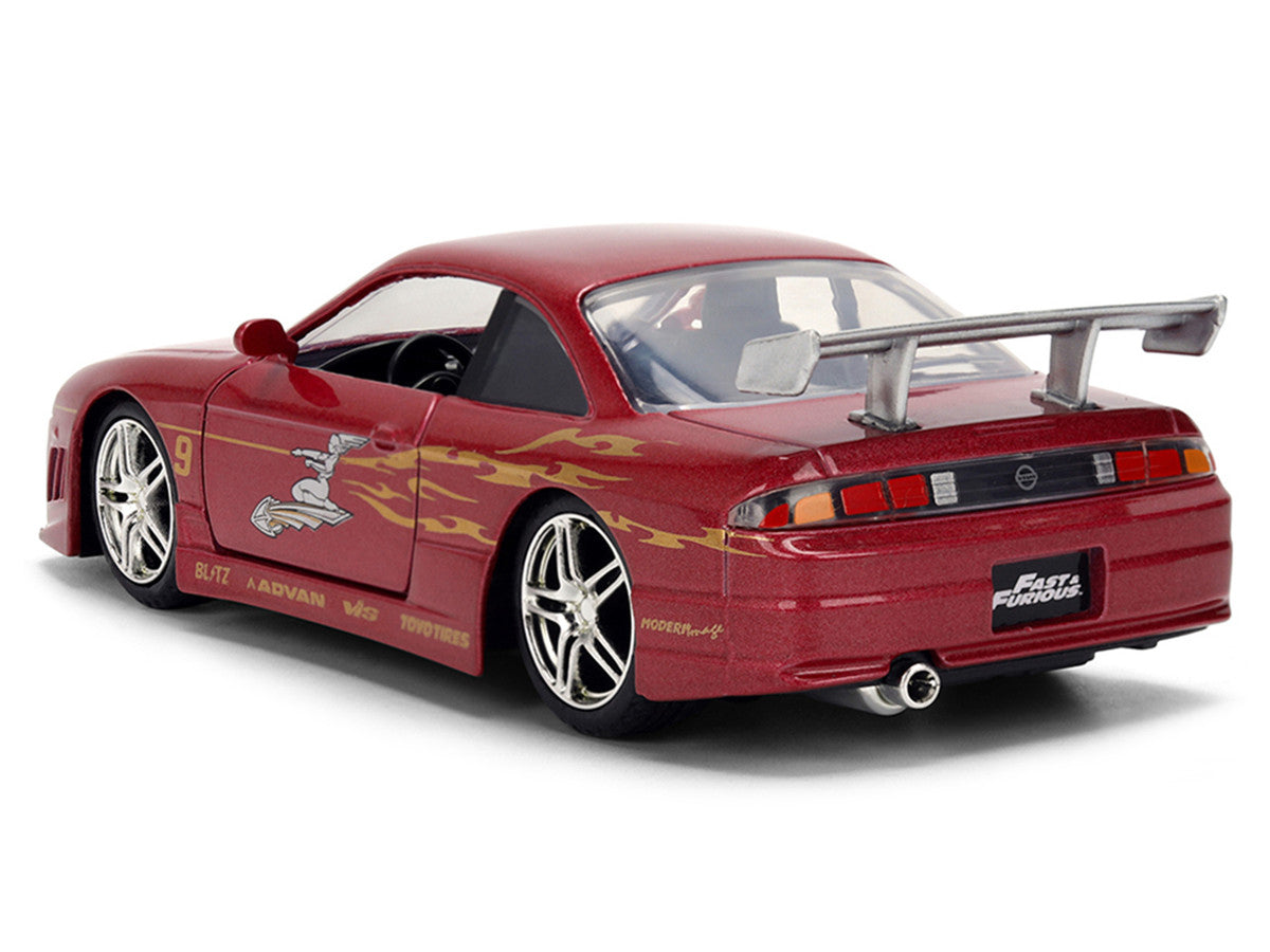 1997 Nissan 240SX (S14) Light Red Metallic with Graphics "The Fast and the Furious" (2001) Movie "25 Years of Fast & Furious" Series 1/32 Diecast Car Model by Jada