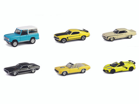 "Barrett-Jackson" Series 15 Set of 6 Cars 1/64 Diecast Model Cars by Greenlight