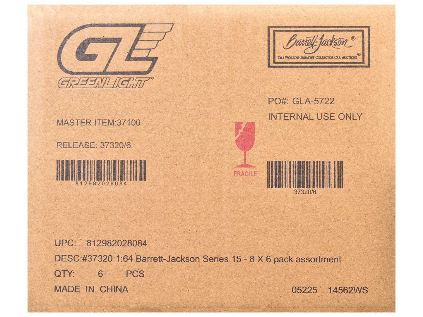 "Barrett-Jackson" Series 15 Set of 6 Cars 1/64 Diecast Model Cars by Greenlight