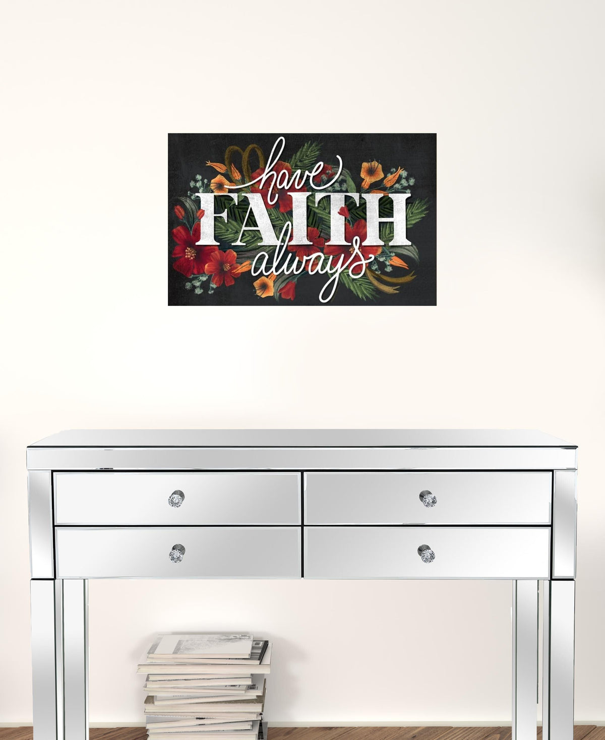 Set Of Two Cherish and Have Faith 3 White Framed Print Wall Art