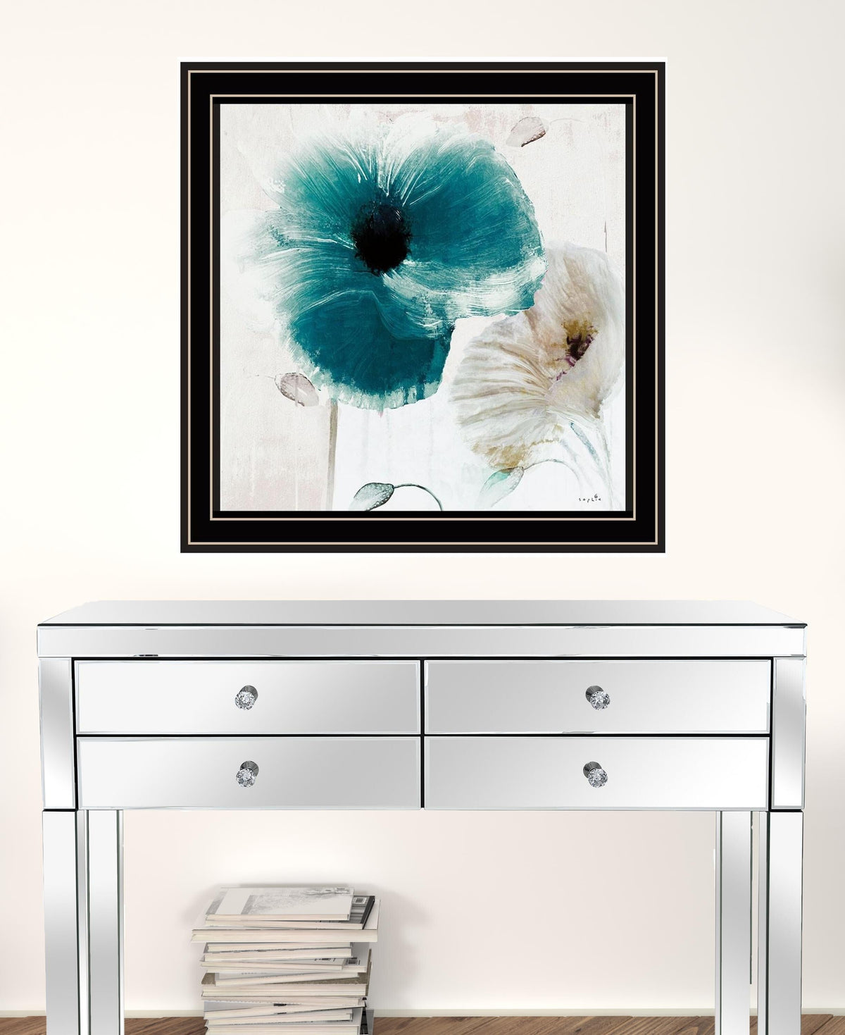 Set Of Two Poppy 1 Black Framed Print Wall Art