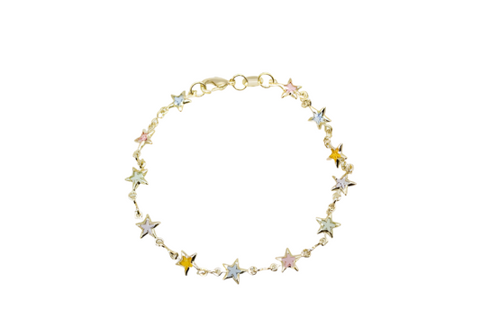 Multicolor Star CZ Stone Charm Necklace (G13/I150/E274)