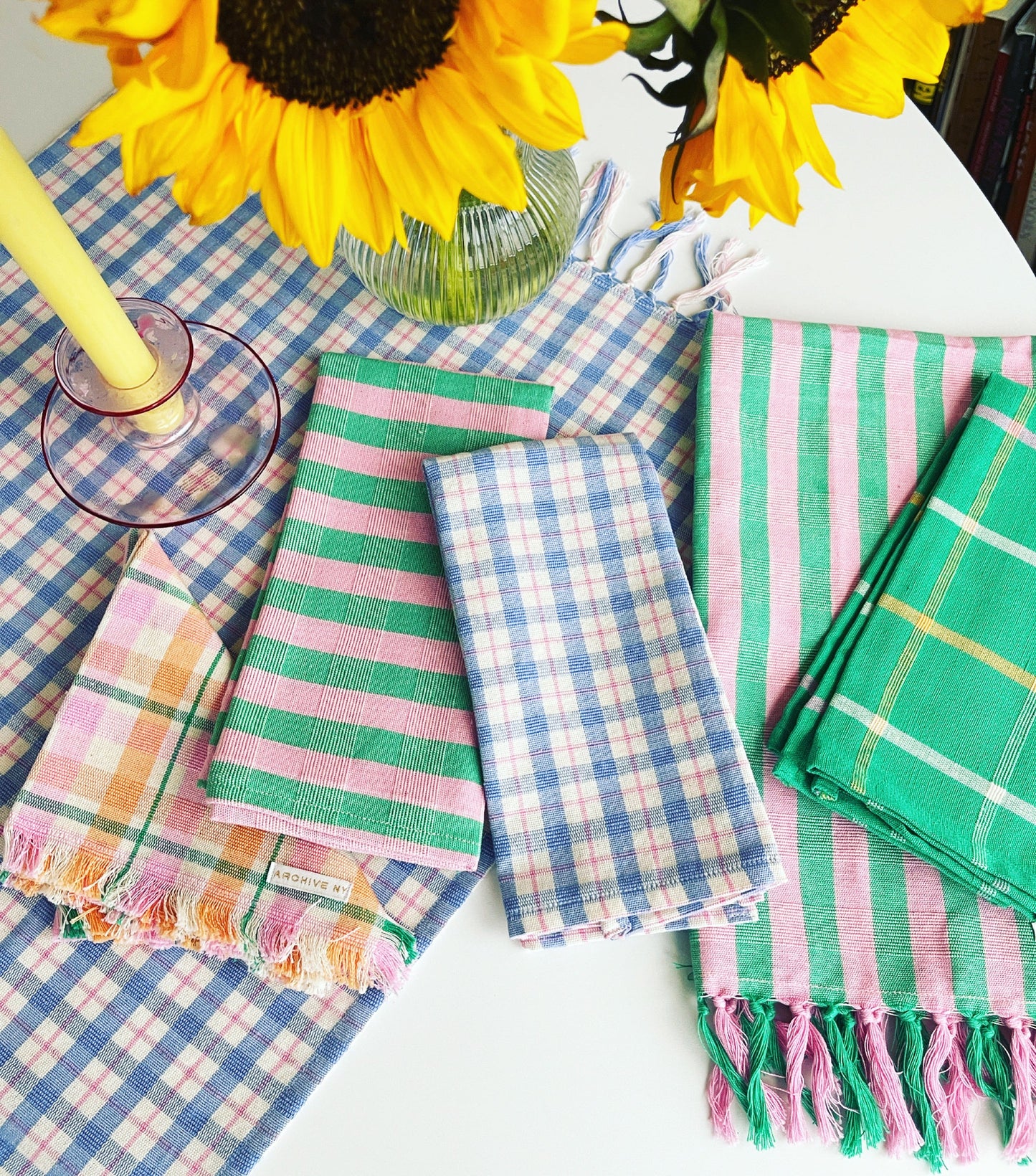 Flora Stripe Kitchen Towel