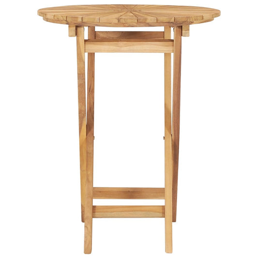 Folding Patio Table 23.6" Solid Teak Wood