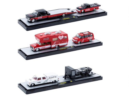 Auto Haulers "Coca-Cola" Set of 3 pieces Release S05 Limited Edition to 6000 pieces Worldwide 1/64 Diecast Models by M2 Machines