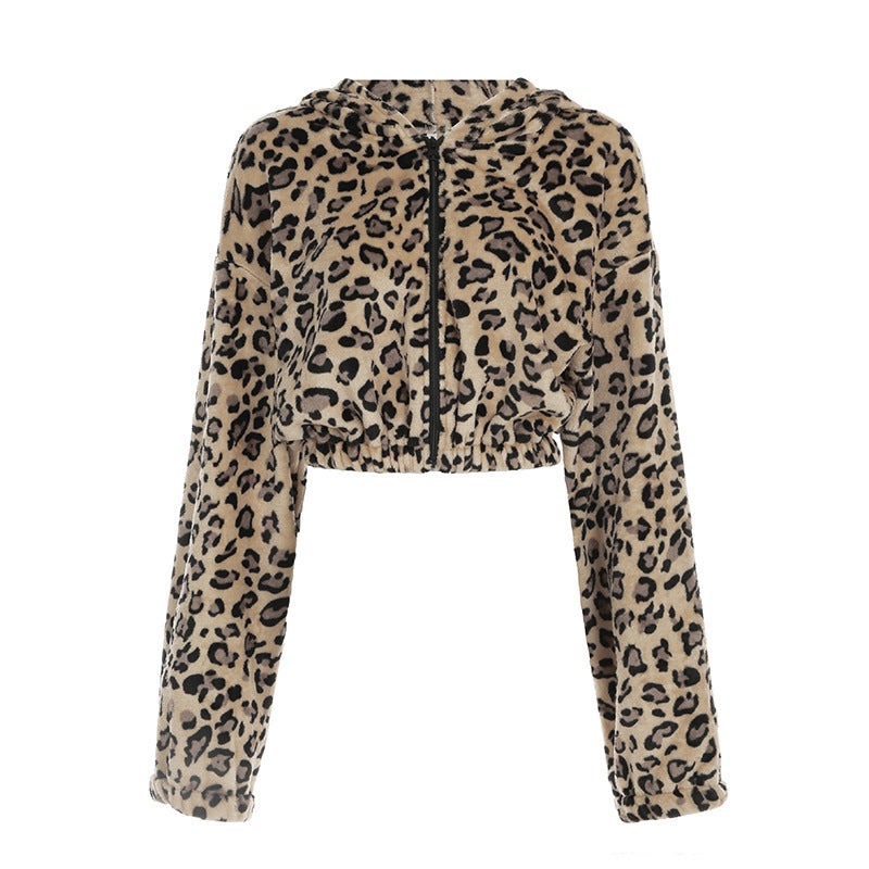 New All-matching Hooded Zip Cardigan Tops Women
