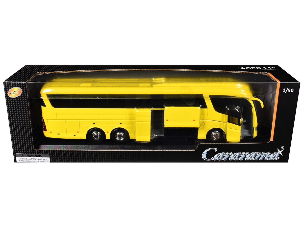 Super Coach Autobus Yellow 1/50 Diecast Model by Cararama