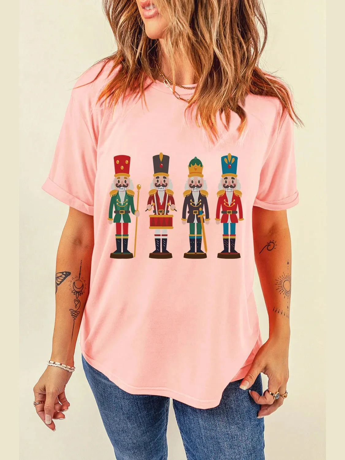 Nutcracker Round Neck Short Sleeve T-Shirt