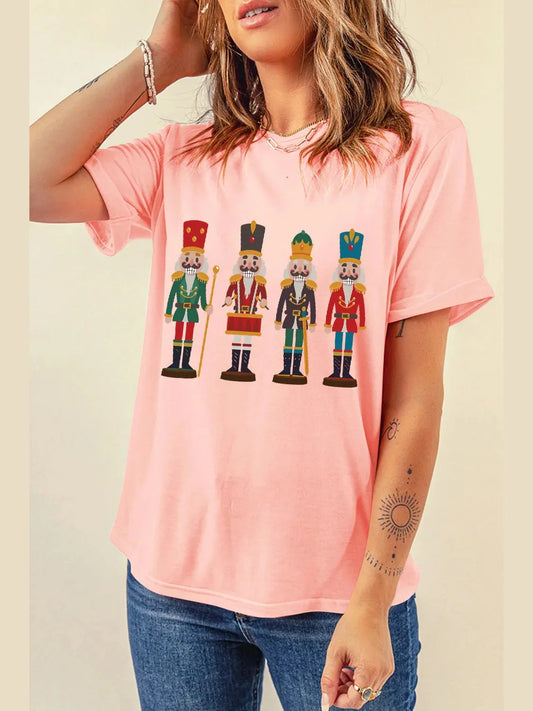 Nutcracker Round Neck Short Sleeve T-Shirt