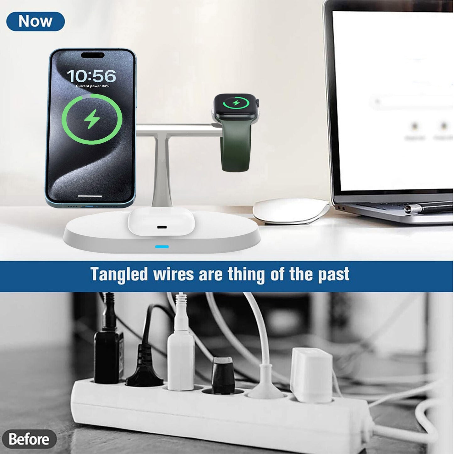 3in1 Magnetic Wireless Charger Stand For IWatch AirPod  15 14 13 16