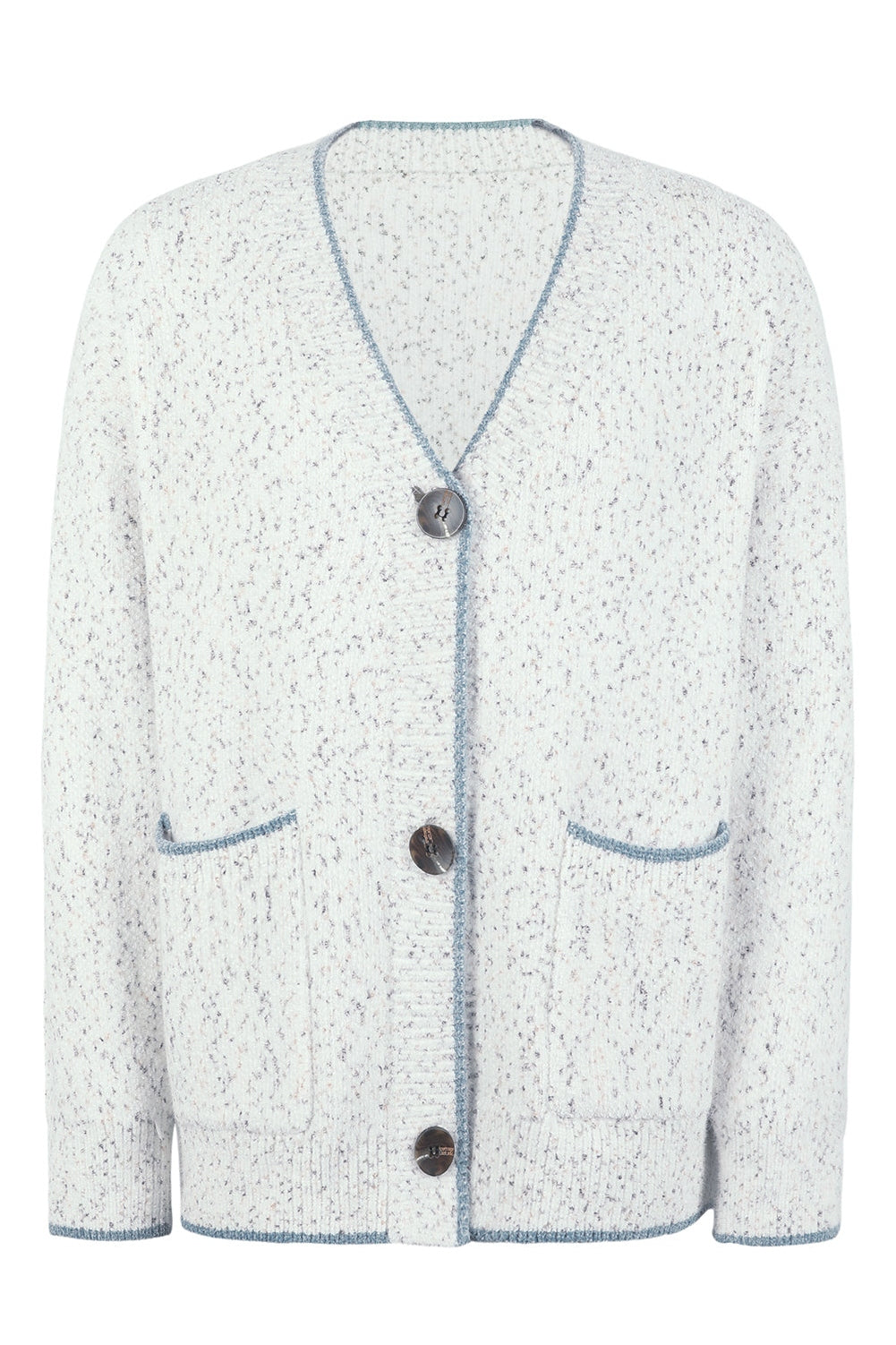 Women Button Down V-Neck Cardigan with Pockets