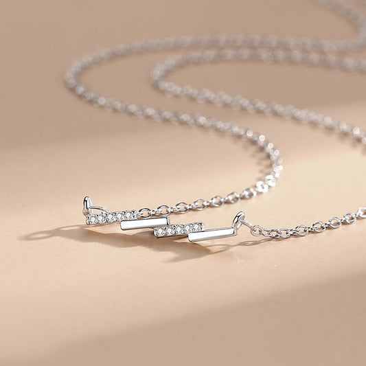 S925 Sterling Silver Wavy Necklace