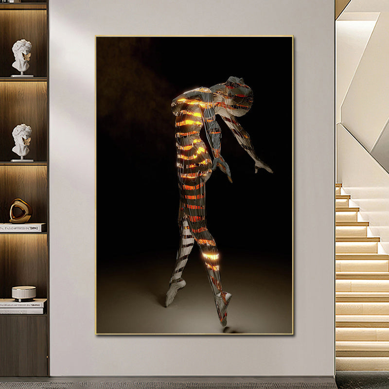 Abstract Woman Canvas Painting Wall Sculpture