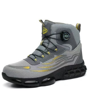 Men's Steel-toed Work Shoes Impact-resistant, Puncture-proof And Abrasion-resistant For Hiking