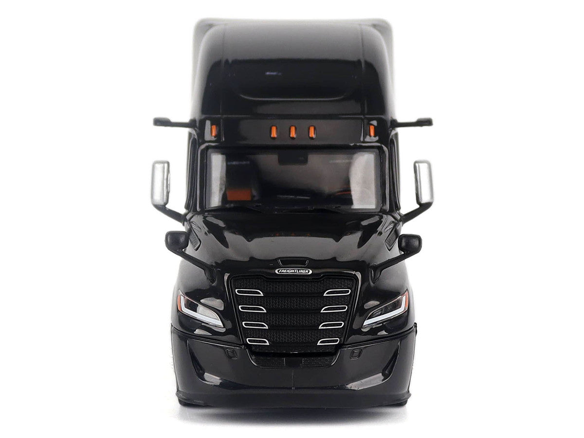 2025 Freightliner Cascadia Gen-5 Sleeper Cab Truck Tractor Night-Shift Black "Transport Series" 1/50 Diecast Model by Diecast Masters
