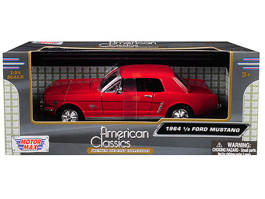1964 1/2 Ford Mustang Red 1/24 Diecast Model Car by Motormax