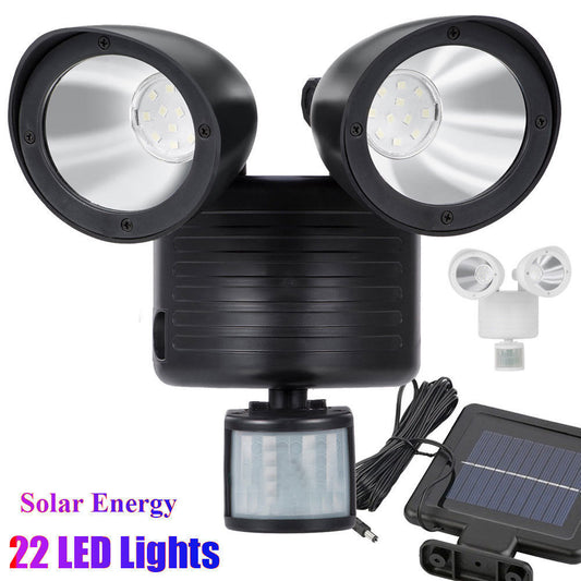 Dual-Head Solar Sensor Spotlight
