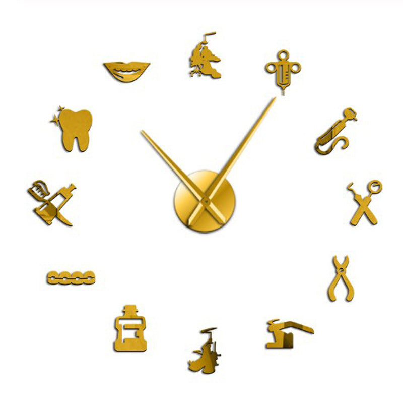 Home Creative DIY Acrylic Mirror Wall Clock