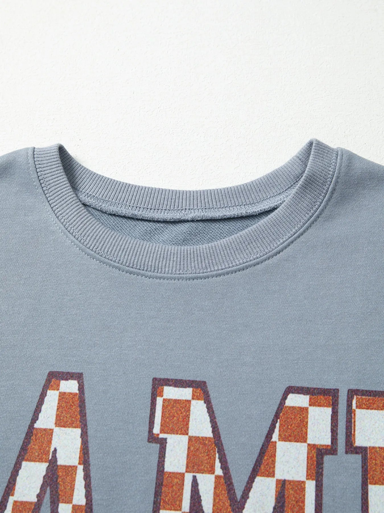 Game Day Checkered Oversized Sweatshirt