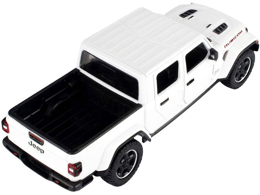 2021 Jeep Gladiator Rubicon (Closed Top) Pickup Truck White 1/24-1/27 Diecast Model Car by Motormax
