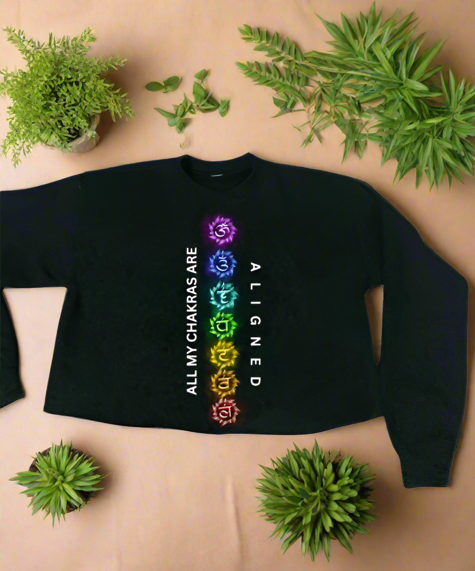 All My Chakras Are Aligned Crop-top Sweatshirt