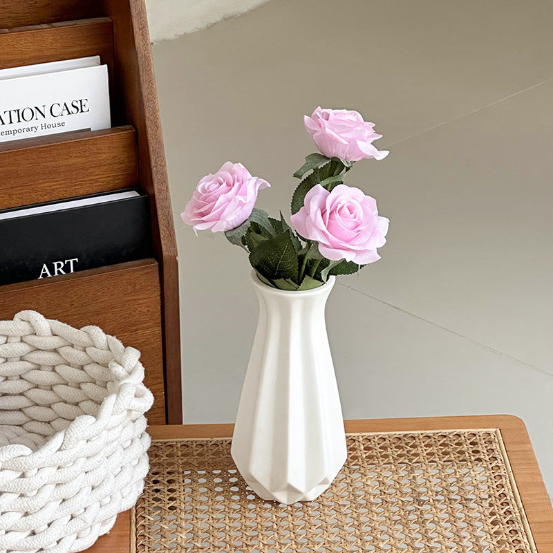 Tulip Vase Creative Living Room Flower Arrangement White Flower Device