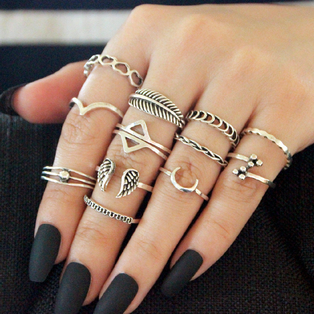 Women's Vintage Water Drop Diamond Ring Suit