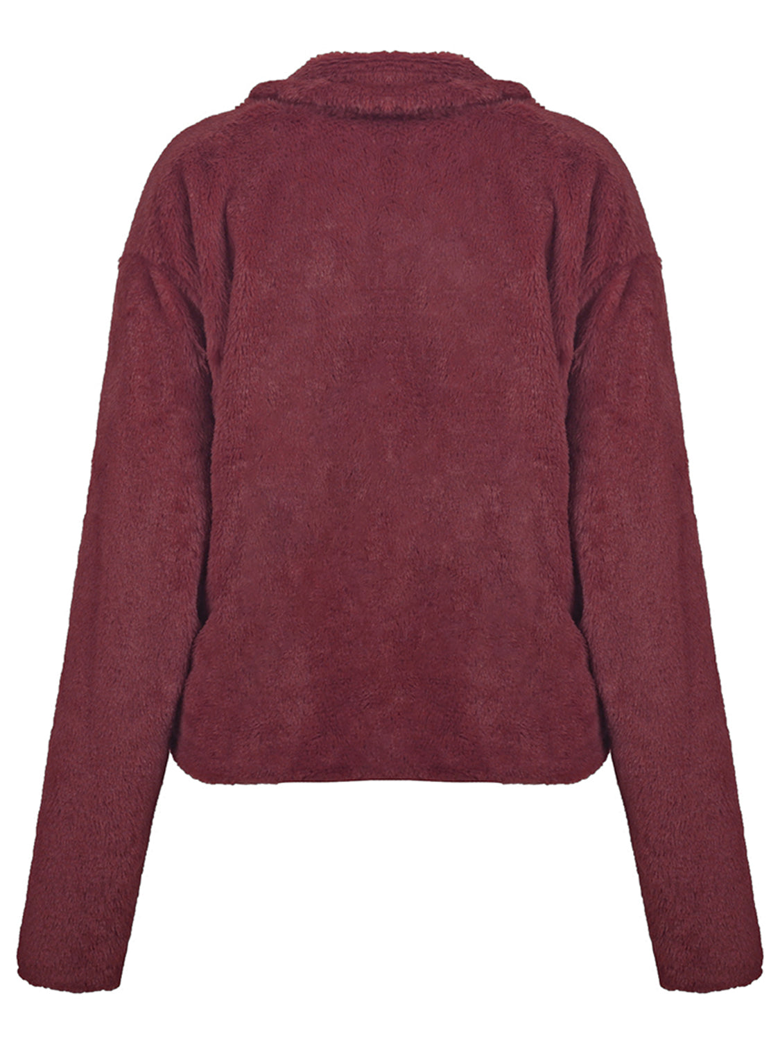 Women Ivy Lane Plush Open Front Dropped Shoulder Jacket