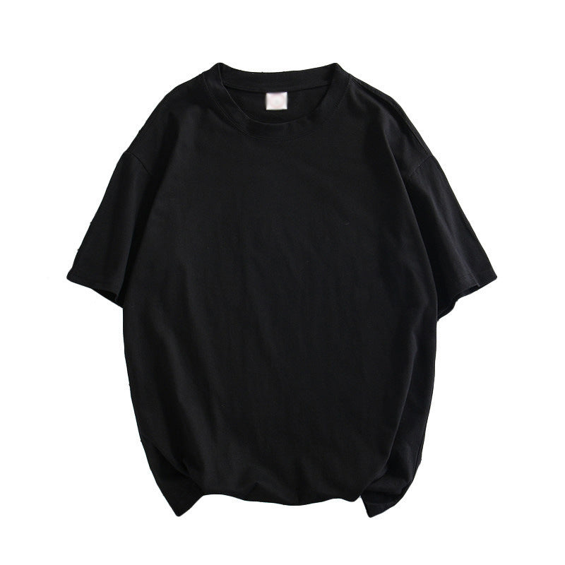 Hong Kong Style Solid Color Short-sleeved T-shirt Men