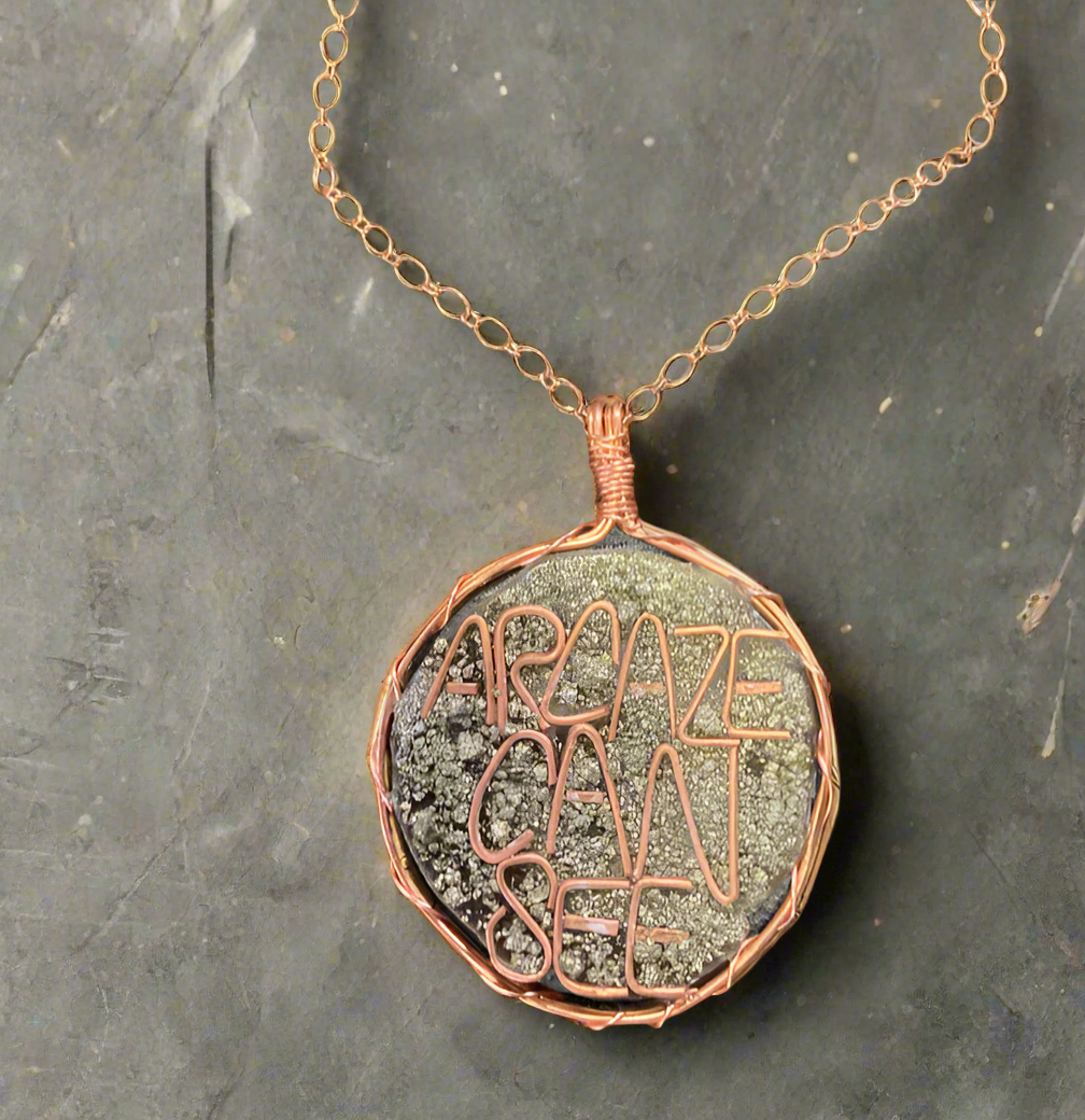 Custom Crystal and Agate Name Pendant